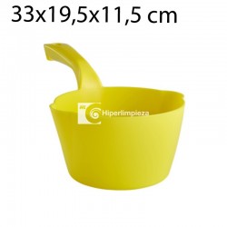 Cucharón 2L apto para industria alimentaria amarillo
