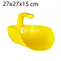Cucharón de mano ergonómica 2L para alimentaria amarillo
