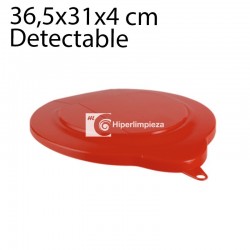 Tapa cubo para manipular alimentos 12L detectable rojo