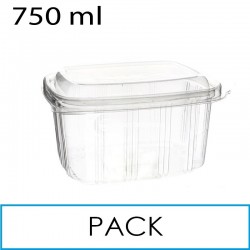 50 Envases plástico PP para microondas 750ml