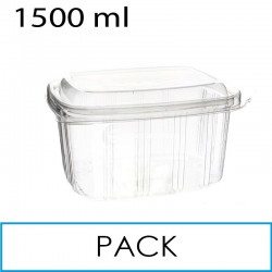 50 Envases plástico PP para microondas 1500ml