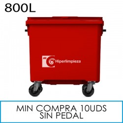 Contenedor basura 800L premium rojo