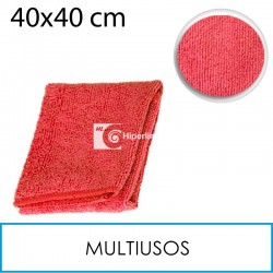 5 Bayetas Microwove Microfibra 40x40 250g Rojo