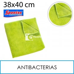 5 Bayetas microfibra Spontex 38x40cm verde