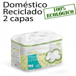 108 Rollos Papel Higiénico Doméstico reciclado con 180serv