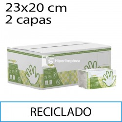 3920 toallas en celulosa reciclada blancas 23x20cm 4p