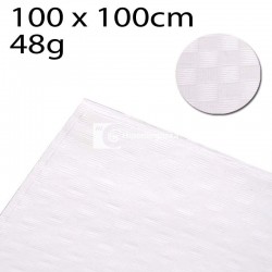 300 Manteles blancos de papel 100x100 cm