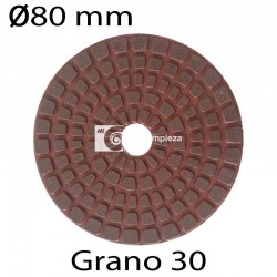 Disco diamantado R diámetro 80 grano 30