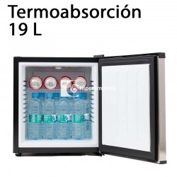 Minibar termoabsorción 19L Acero Inox Asturias