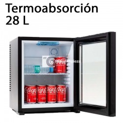 Minibar termoabsorción 28L Negro Galicia Cristal