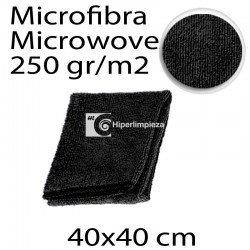 5 Bayetas Microwove Microfibra 40x40 250g Negro