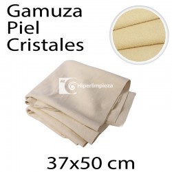 Gamuza Cristal/Coches Piel 37x50cm Beige