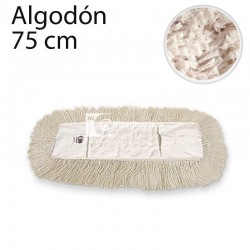 Recambio de mopa industrial algodón blanco 75 cm