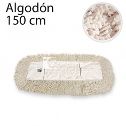 Recambio de mopa industrial algodón blanco 150 cm