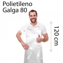 1000 delantales polietileno G80 blanco