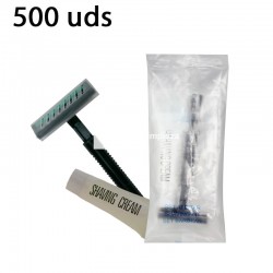 500 Kit afeitar + tubo crema hoteles Hera