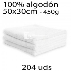 204 Toallas blancas para BIDET algodón 450g