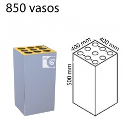 Módulo para papelera reciclaje 50x40x40cm 850 vasos