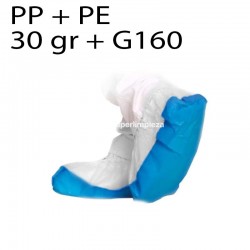 500 Cubre zapatos PP + PE azul y blanco