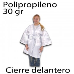 100 batas desechables kimono PP 30gr blanco XL