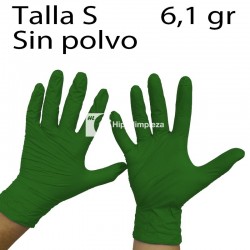 1000 guantes de nitrilo verde TS