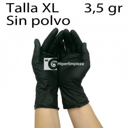 1000 guantes de nitrilo negro talla XL