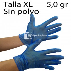 1000 guantes de vitrilo azul TXL