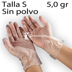 1000 guantes vinilo sin polvo talla S