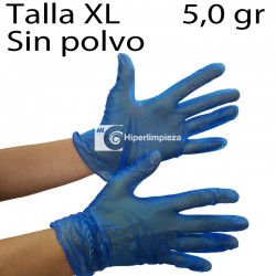 1000 guantes de vinilo azul supreme TXL