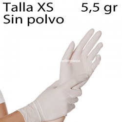 1000 guantes látex blanco sin polvo TXS