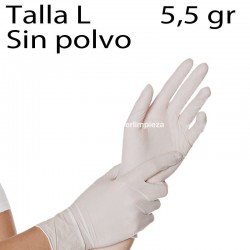 1000uds guantes látex blanco sin polvo TL
