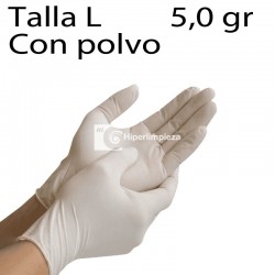 1000 guantes látex blanco con polvo TL
