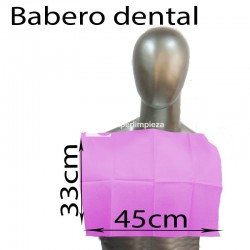 500 baberos desechables dentales rosa