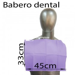 500 baberos desechables dentales violeta