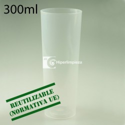 500 uds vasos tubo PP 300 ml reutilizables