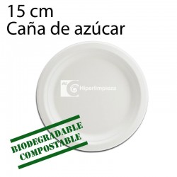 1000 platos caña de azúcar reciclables 15 cm