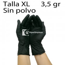 1000 guantes de nitrilo negro 3,5 gr TXL