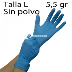 1000 guantes de nitrilo 5,5 gr azul TL