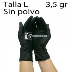1000 guantes nitrilo negro talla L