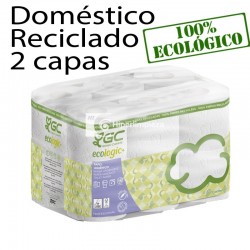 96 rollos papel higiénico doméstico reciclado