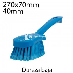 Cepillo de mano corto suave 270x70mm azul