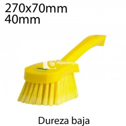 Cepillo de mano corto suave 270x70mm amarillo