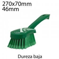 Cepillo de mano corto suave 270x70mm 46mm verde