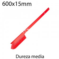 Cepillo de mano ultradelgado largo medio 600x15mm rojo