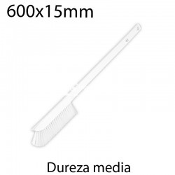 Cepillo de mano ultradelgado largo medio 600x15mm blanco