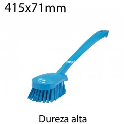 Cepillo de mano largo duro 415x71mm azul