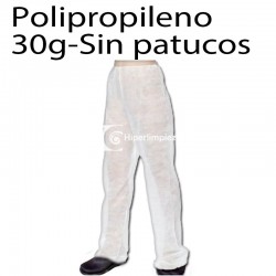 50 Pantalones desechables PP 30g sin pies blancos
