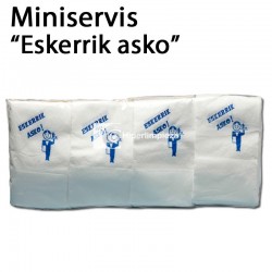 16.000 Servilletas de papel miniservis Euskera 17x17 cm pasta