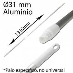 Mango alimentaria aluminio 1310mm blanco