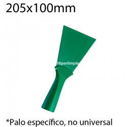 Espátula alimentaria para palo nylon 205x100mm verde